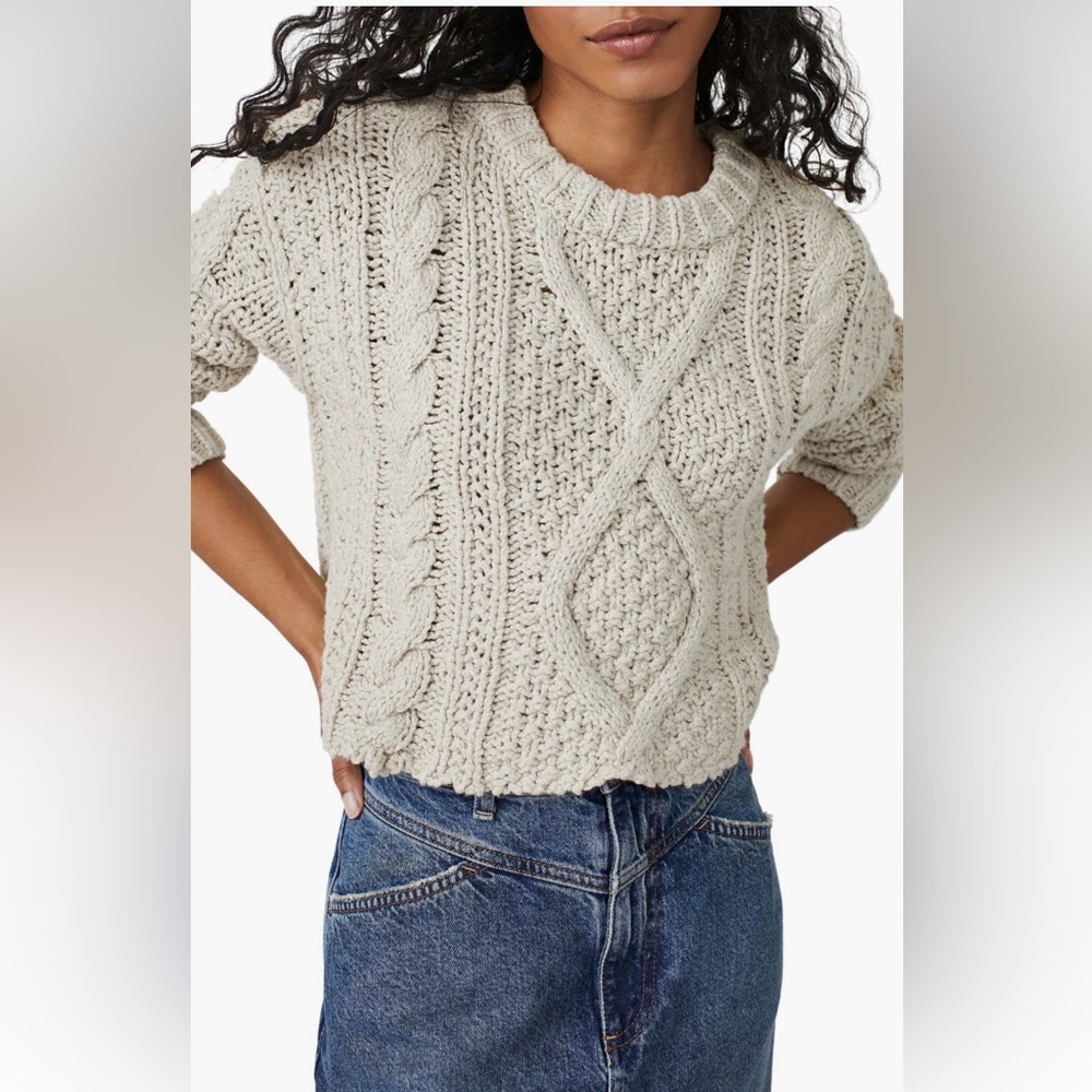 Free People Cutting Edge Cable Pullover – Size XL